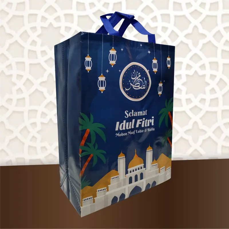 TAS IDUL FITRI LAMINASI 1 LUSINI,TAS GOODIE BAG,TAS LEBARAN MURAH,TAS HAMPERS, TAS BELANJA WANITA 4