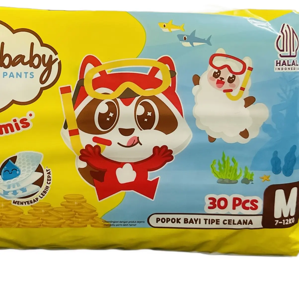 Popok MomBaby Promo cuci gudang & murah, Anti bocor dan Tidak iritasi pada kulit Bayi Bunda