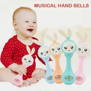 Mainan Anak Baby Rabbit Hand Ringing Bell Toy Teether - MP01