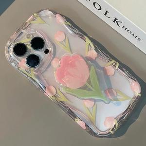 Funda con soporte de tulipanes rosas a la moda para Honor X9C, 200, Smart 400, Lite, Magic 8, 7, 6 Lite, X7C, X6C, X8C, X5, X5B, X6B, X6A Plus, X7B, X8B, X9B, X8A, X7A, X6S; fragancia de tulipanes.