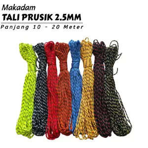 Tali Prusik Persik 2mm 2,5mm 3mm Tali Pengikat Flysheet Tenda Camping Tali Jemuran Simpul Pramuka tali gelang  Gunung Outdoor