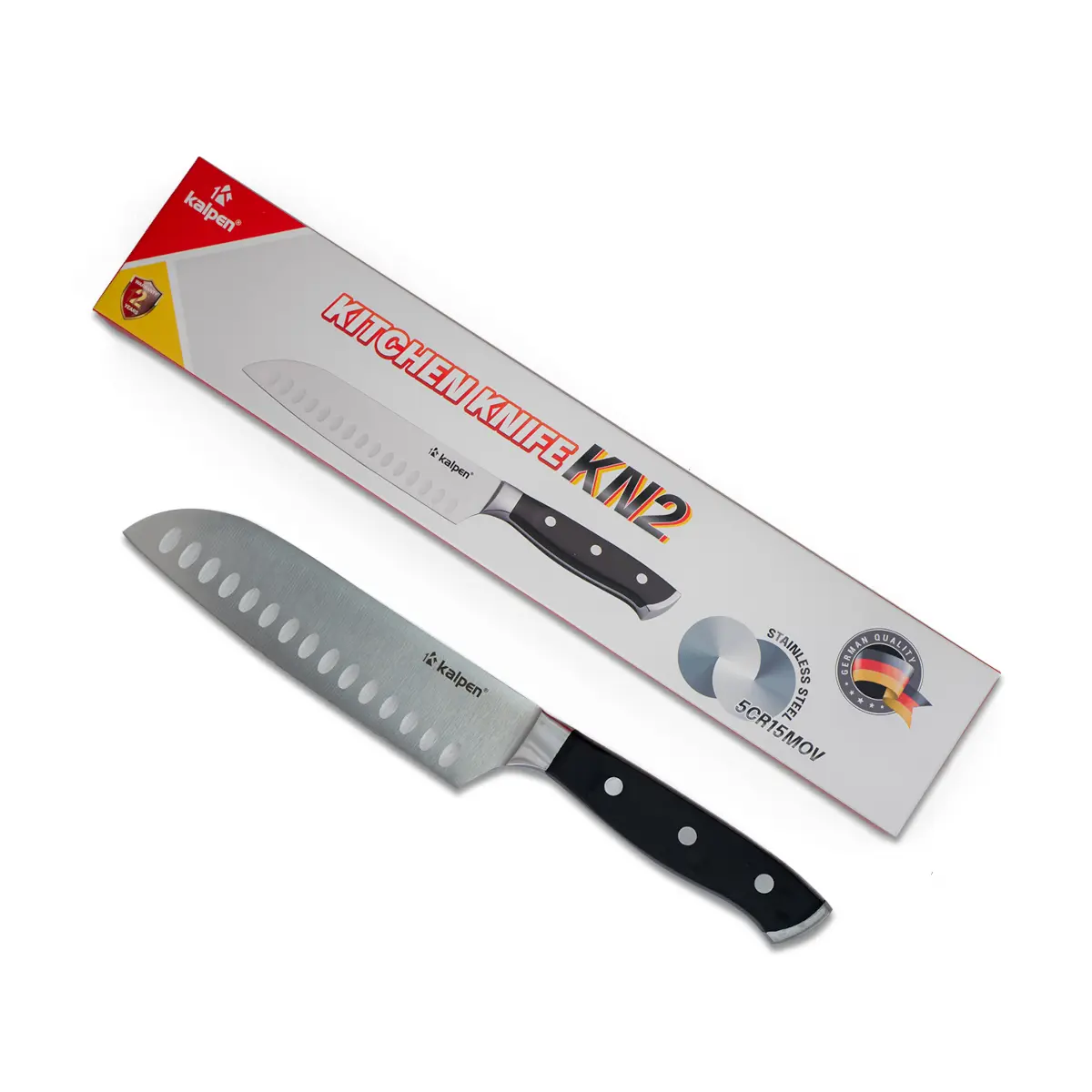 Dao thái thịt rau củ quả nhà bếp lưỡi thép đa năng Kalpen KN2 chuẩn Đức