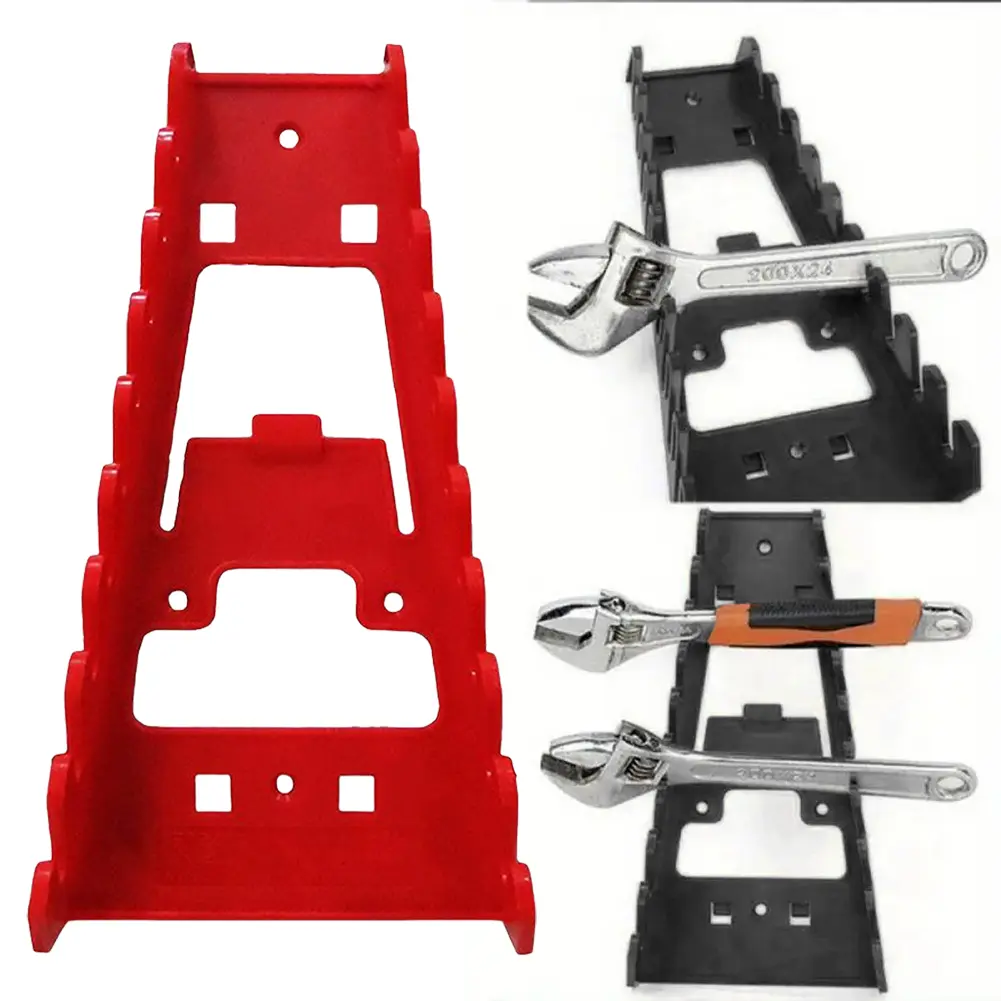 Wrench Sorter Bracket Wall-Mounted Plastic Tray Rack Wear Resist Perforated Board Plastic Rack for Household Plug-In Tools