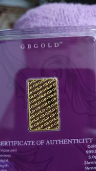 Product Review of GB GOLD Signature GoldBar 5g (Emas 999.9) from r**y 1