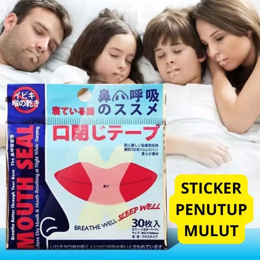 Sticker Mulut | Sticker Anti Dengkur | Plester Tidur Nyenyak | Mouth Tape | Plester Anti Ngorok | Plester Mulut Tidur Mouth Seal Snore Stopper