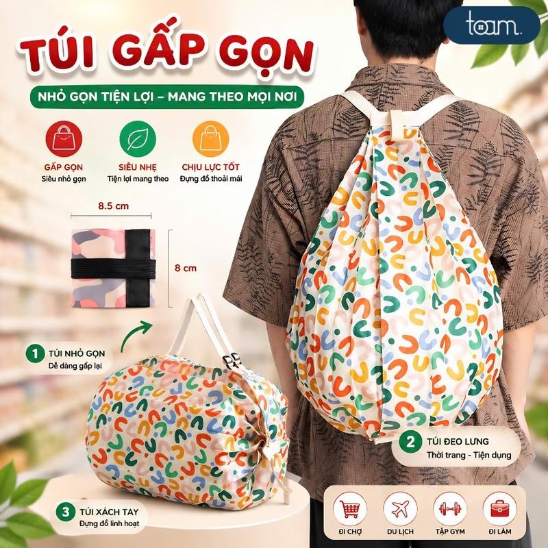 Túi Gấp Gọn Du Lịch Đi Bơi, Đi Biển Vải Oxford Chống Nước, Túi Xách Đi Chợ Tái…