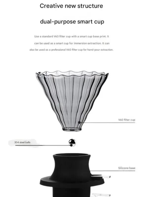 Immersion Switch coffee V60 Dripper Kopi Manual Brew Pour Over 8