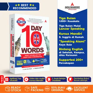 BUKU Drilling VOCABULARY-1 DAY 10 WORDS Edisi Terbaru-Buku Belajar Bahasa Inggris
