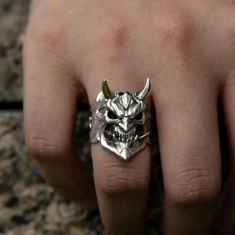 CINCIN TITANIUM MODEL KEPALA SHENLONG DRAGON BALL Aksesoris Silver Stainless Rings 1