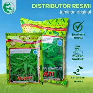 Benih Kangkung Daun Lebar SEJATI 1 kg Asli Cap Bunga matahari Kebun Hidroponik Cabut Potong