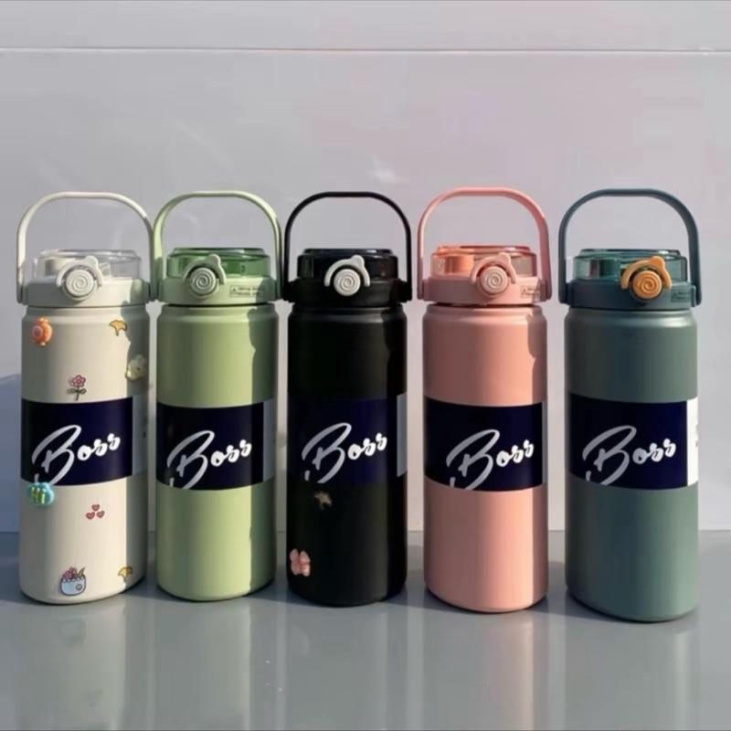 Bình giữ nhiệt BOSS có ống hút tiện lợi 1000-1200ml, chống gỉ Inox 316 (Tặng Sticker)