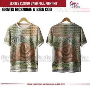 Jersey Custom Uang Full Printing Tersedia Ukuran Anak Dan Dewasa||Gratis Pasang Nama Dan No Punggung
