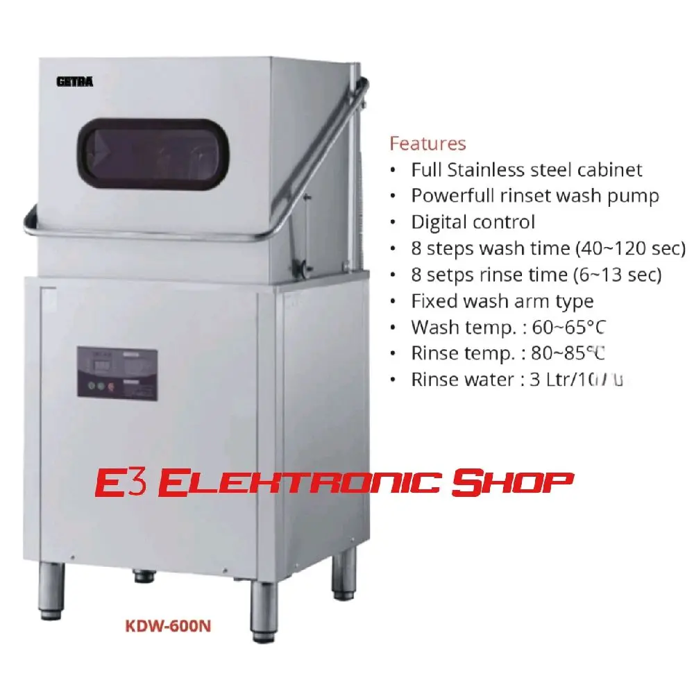 Mesin Cuci Getra KDW-600N Restoran DishWasher KDW600N Getra KDW 600N