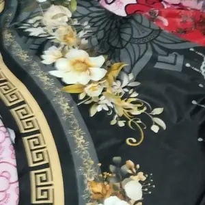 Hyma Hijab - Jilbab instan Bergo Motif Printing Jersey Premium CROWN - Mahkota Muslim Kerudung Wanita Dewasa Panjang Khimar Syari Renda Cantik