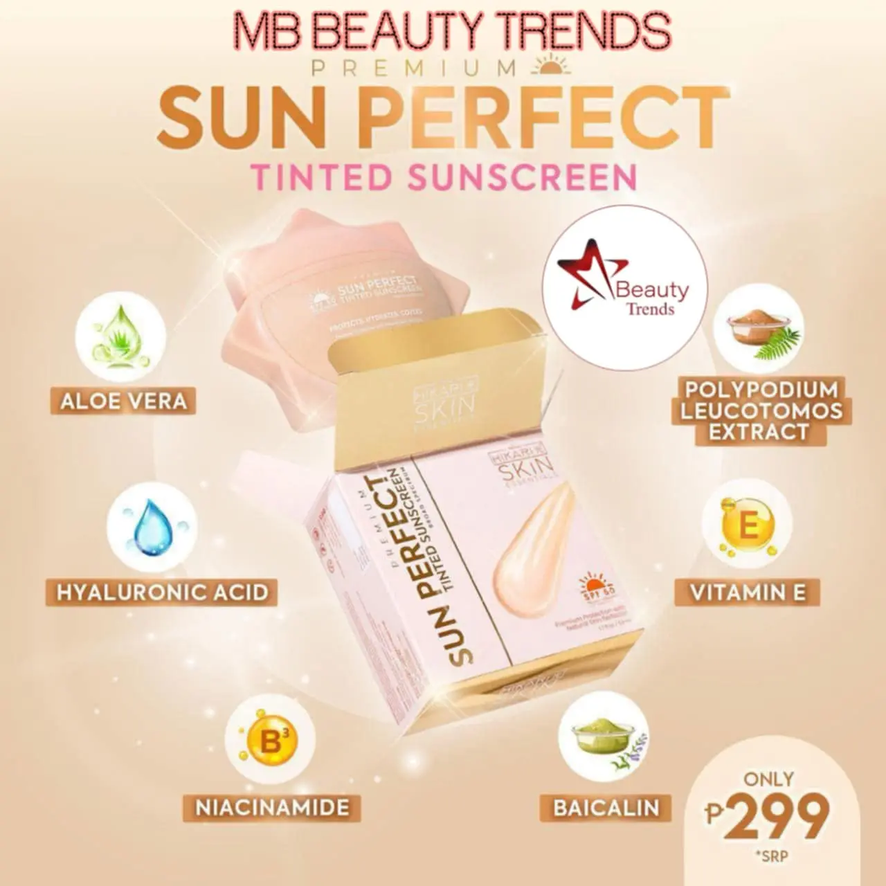 HIKARI SKIN ESSENTIALS PREMIUM SUN PERFECT TINTED SUNSCREEN