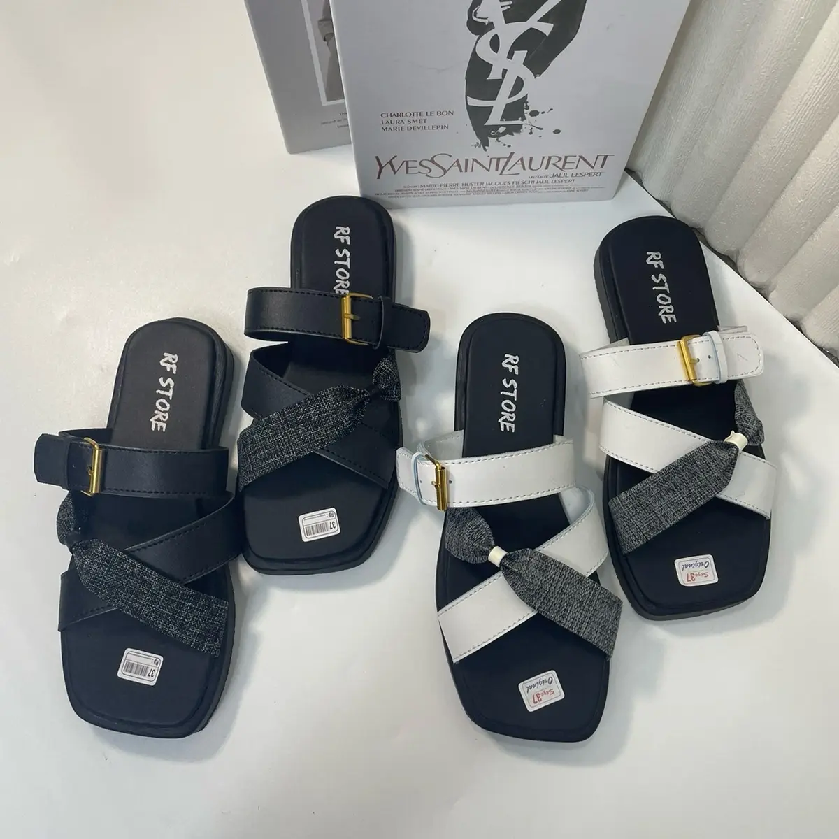 Sandal Tali Platform Wanita Sendal Cewek Karet Sandal Terbaru Kekinian viral