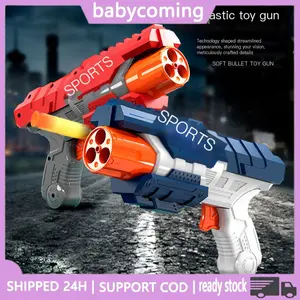 MAINAN PISTOL TEMBAKAN NERF SERI SPORT / SOFT TOYS GUN / PELURU SPONS PISTOL LEMBUT