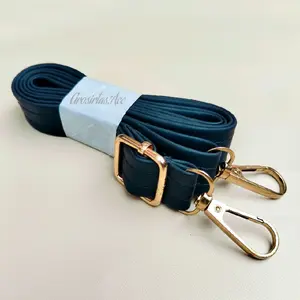 Single LongStrap Tali Tas Selempang single Kulit Sintetis Jahit rapi Aksesoris Gold Wanita