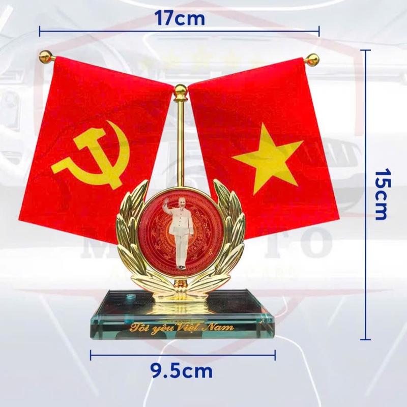 CỜ TỔ QUỐC, CỜ ĐẢNG TÔI YÊU VIỆT NAM. Vật phẩm trang trí taplo xe ô tô, bàn làm việc, góc tủ trưng bày và làm quà tặng 3
