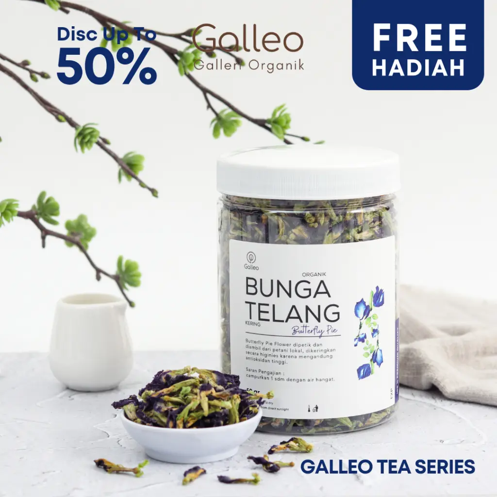 Teh Bunga Telang Organik Galleri Organik Premium