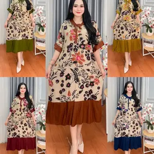 Daster Liliana rempel rayon premium resleting depan motif terbaru Busui Wanita