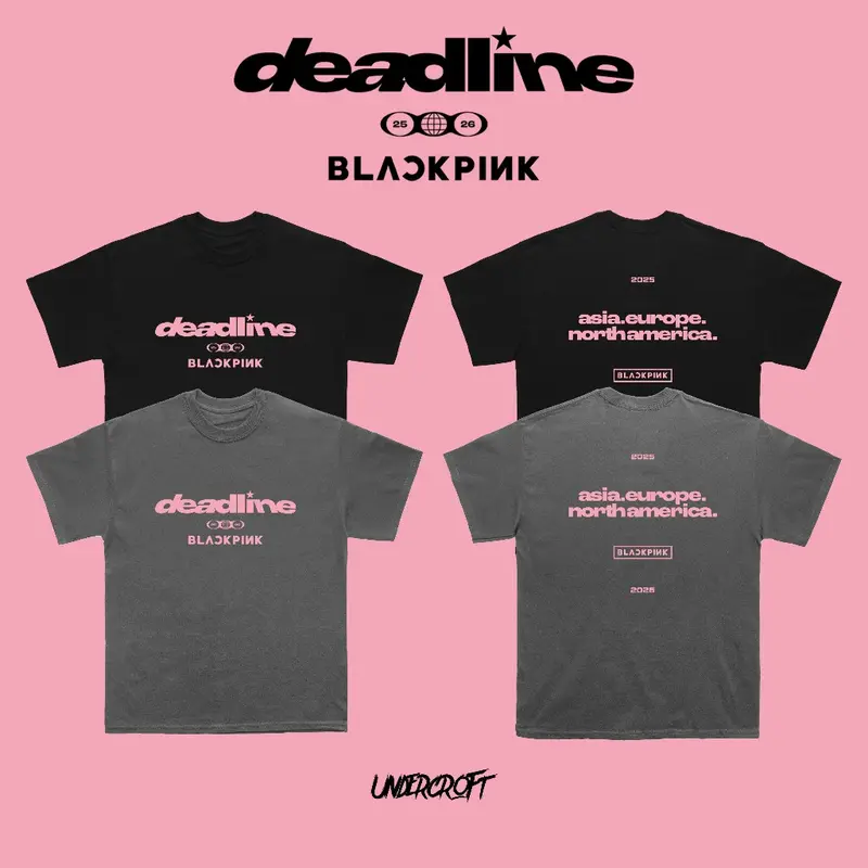 blackpink deadline black metal tee - TikTok Shop Malaysia