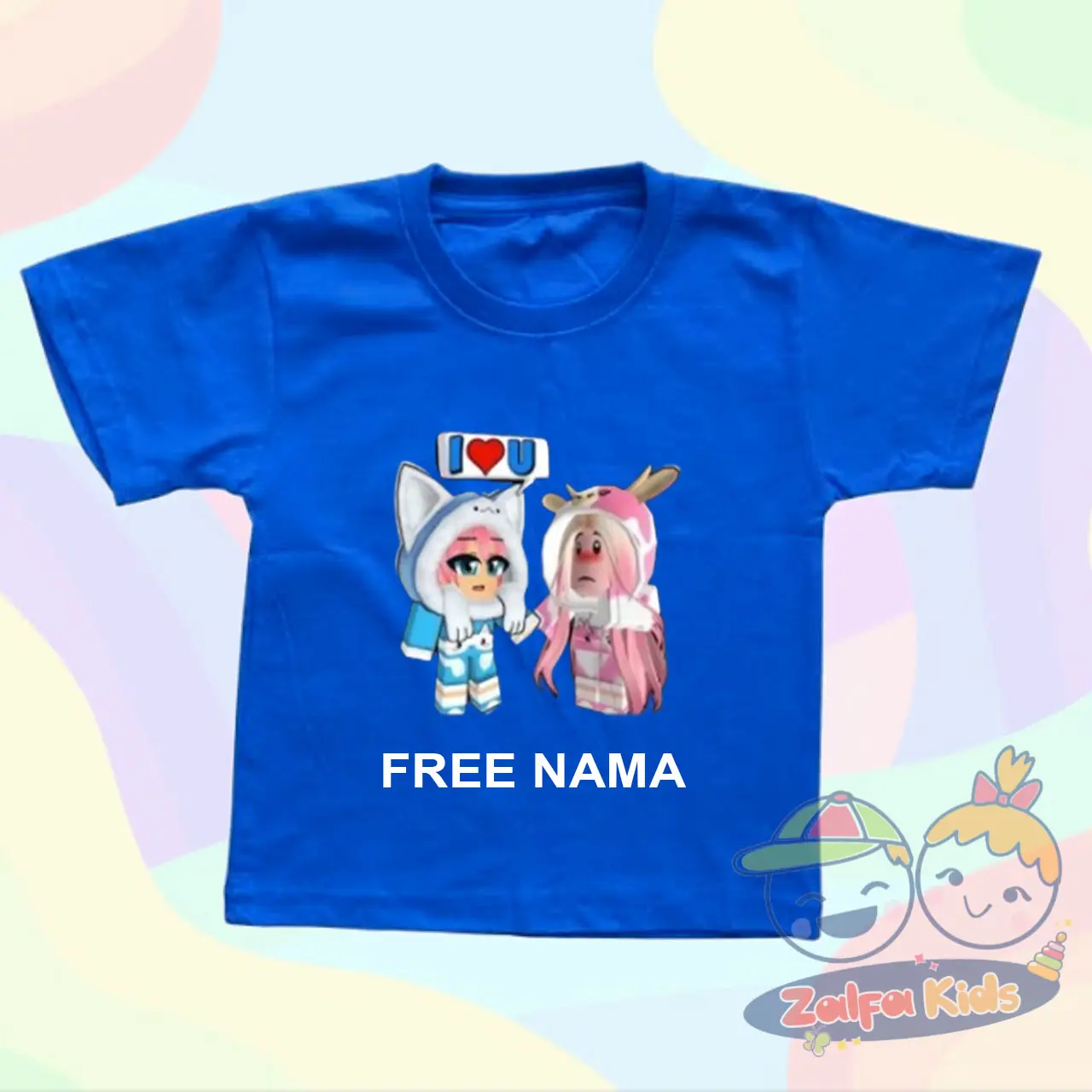 BAJU KAOS ANAK KAOS ANAK KARAKTER I LOVE ATUN MOMON - FREE CETAK NAMA Fashion