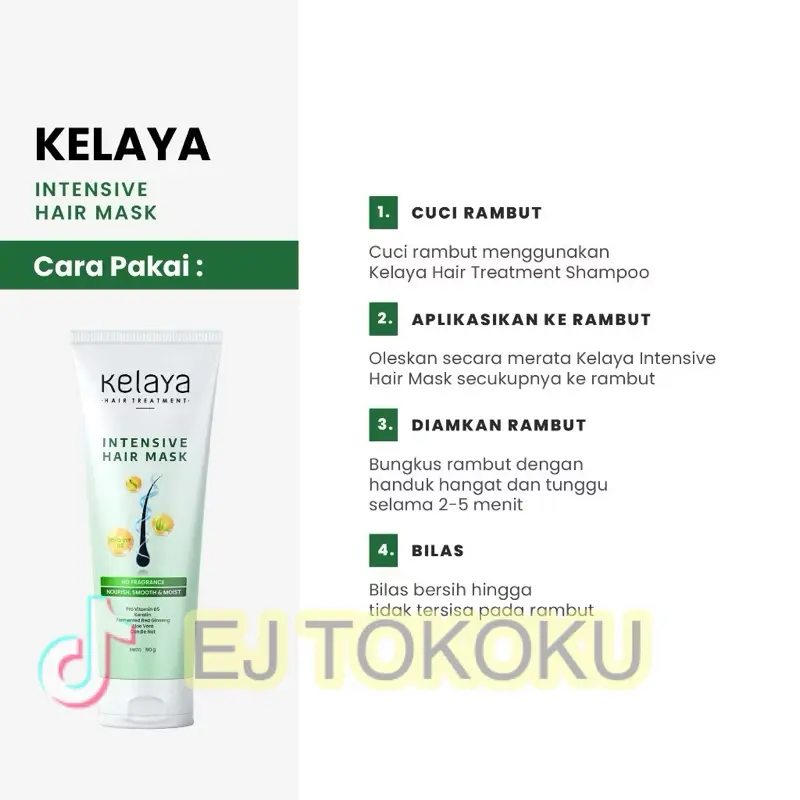 Kelaya Masker Rambut 190gr - intensive hair mask - masker rambut rontok dan kering dan mengembang Perawatan Haircare Conditioner 4