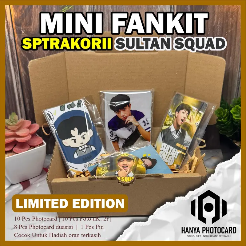 " Mini Fankit Sptrakorii Karakter Sultan Squad (Photocard, Pin dan 2R) Hampers/Gift Box (Free 2 Pcs Stiker) Untuk para kolektor " | Unofficial - Limited Edition 0