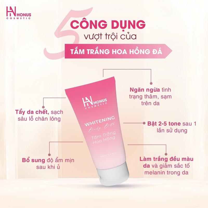 { TT 03 } Kem ủ trắng body, ủ trắng hoa hồng Honus Cosmetic - Hổ trợ làm trắng da 160ml/ tuýp Dưỡng Da Body