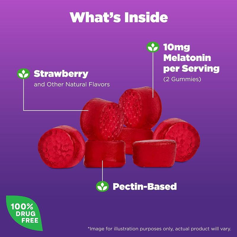 Product Introduction of Natrol Melatonin 10 mg, 90 Strawberry Gummies exp 12/25 Healthcare Dietary Supplement 6