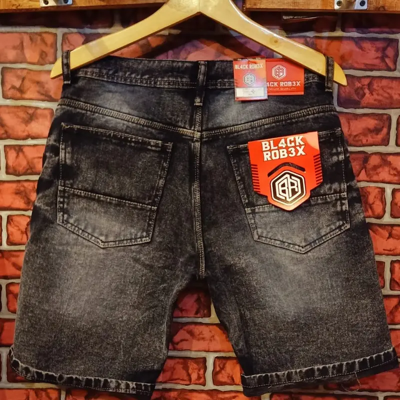 BAYAR Di TEMPAT (COD) Jeans Pria / Jeans Pendek Model Sobek Pria / Celana Jeans Pendek / Celana Sobek Pendek Pria / Jeans Distro Denim 2