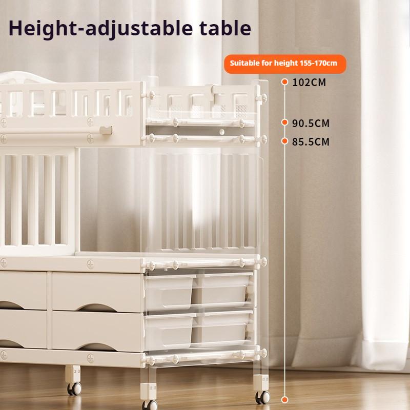 Product Introduction of 【GraceLife】8 In 1 Changing Table For Baby With Drawer/Storage/Bath/Wheel/Pad 90.5 Or 85.5CM Height 39