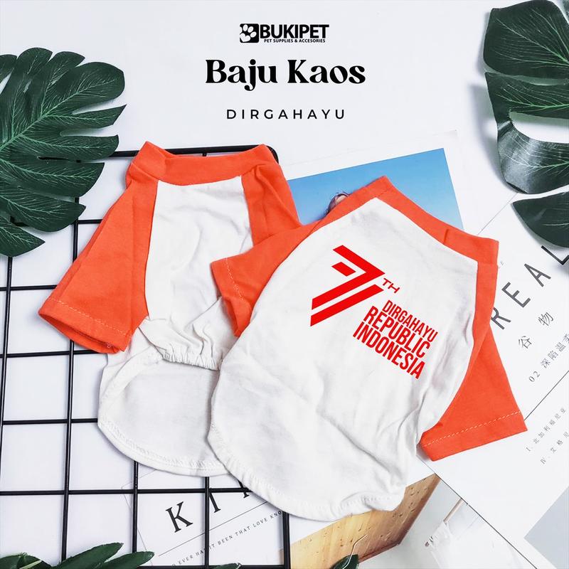 baju kucing laki laki cewek lucu gemoy murah aksesoris hewan peliharaan - BASIC TEE SPECIAL DIRGAHAYU 1