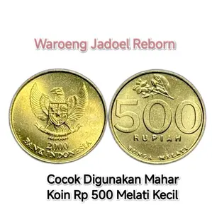 Koleksi Uang Koin 500 Rupiah Kuning Melati Kecil Souvenir Mahar Coin Antik Kuno Jadul Langka