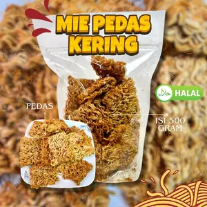 Mie Pedas Kering 500Gr Halal Bumbu Melimpah Kualitas Terbaik Tanpa Bahan Kimia Cabai Asli Daun Jeruk Pedas Gurih