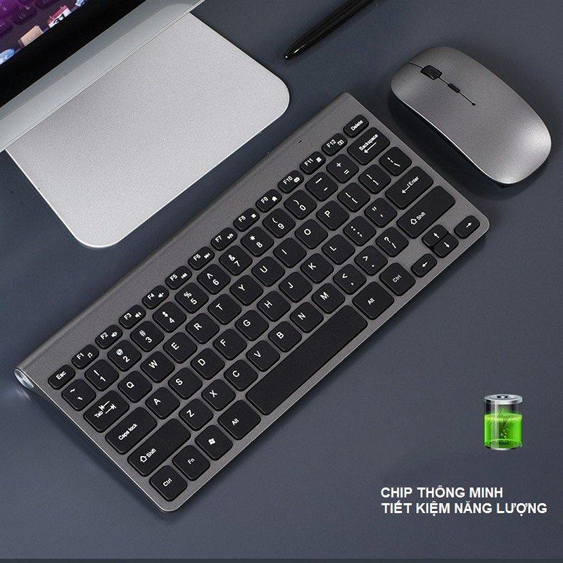 Bộ Bàn Phím Chuột Không Dây W201 Silent – Wireless 2.4G – Siêu Mỏng Gọn Nhẹ – Dùng Cho PC, Laptop, Điện Thoại