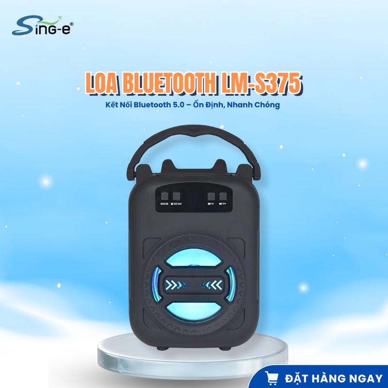 Loa Bluetooth LM-S375 – Loa mini cao cấp âm thanh rõ nét gọn nhẹ tiện mang theo hoàn hảo cho mọi buổi tiệc