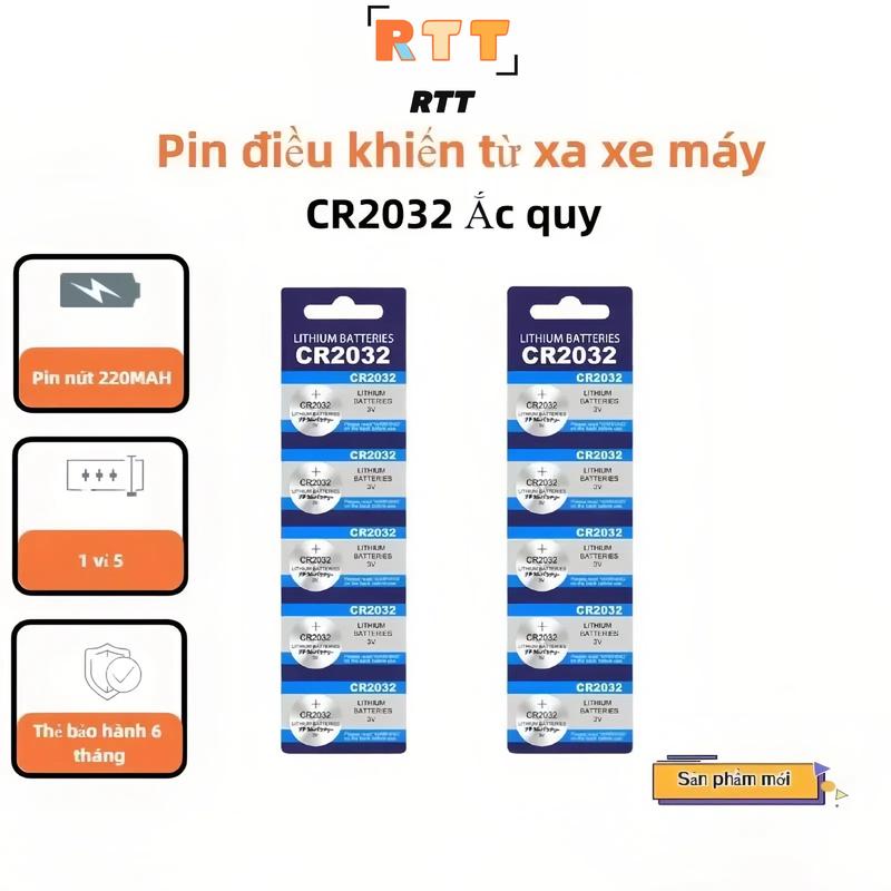  2 vỉ 10 CR 2032 Dùng thay pin điều khiển từ xa cho xe máy ô tô. Thiết bị pin nút Ắc quy 