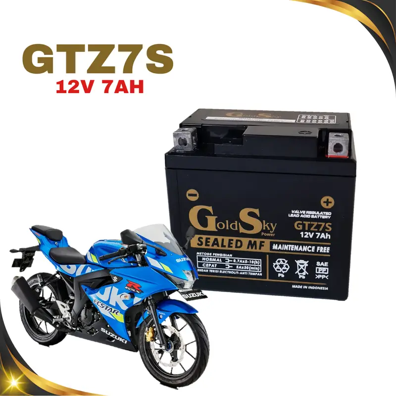 AKI KERING MOTOR GSX R150 SATRIA FU BURGMAN 125 GSX S150 GTZ7S GTZ6V YTZ6V GS GOLD SKY MF 0