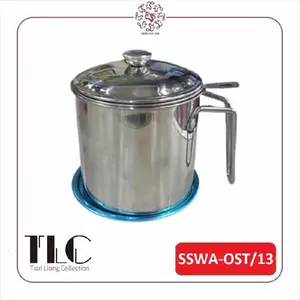 TLC Oil Strainer S/S 1.3L / Tempat Minyak w/ Saringan #SSWA-OST/13
