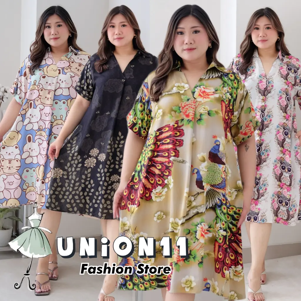 UNION11 - DRESS JUMBO WANITA LD 126 / BAJU JUMBO WANITA / BAJU KERJA WANITA BIGSIZE / DRESS JUMBO WANITA / DRESS JUMBO XXXL WANITA CHIKITA