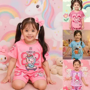 SIBULAT 06 SETELAN ANAK PEREMPUAN HARIAN FULL PRINTING PREMIUM USIA 1-6 TAHUN