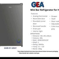 Promo PROMO DISKON GEA GMB-91 / GMB 91 MINI BAR REFRIGERATOR 89L NEW ...