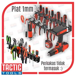 Rak Gantung Perkakas Obeng Kunci Pas Mesin Bor Tools Organizer Wall Mount Rack