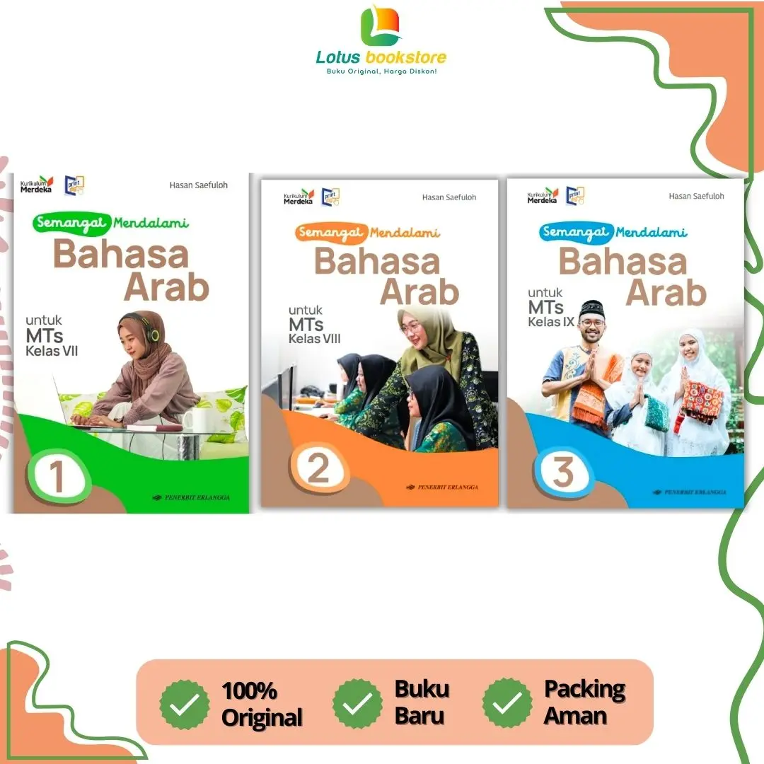 Bahasa Arab SMP Kelas 7 8 9 - Kurikulum Merdeka - Buku Erlangga Original