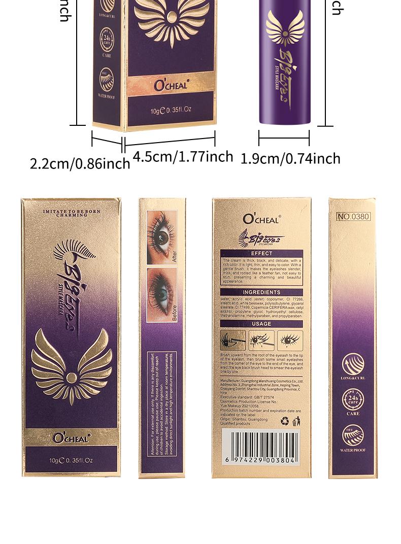 Product Introduction of O‘CHEAL 4D Silk Fiber Black Mascara Waterproof Volumizing Curling Mascara Lengthening Mascara Long Lasting Makeup Fuller Lashes 17