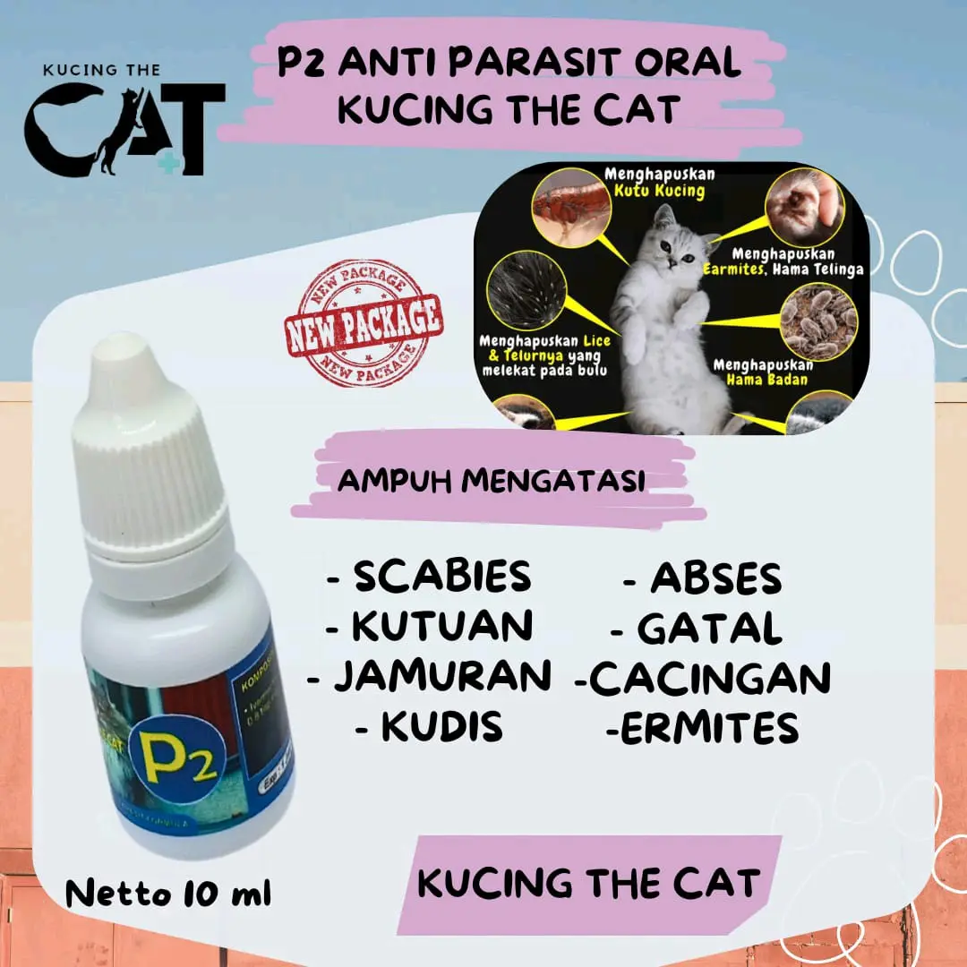 Obat Parasit Kucing The Cat - Obat Jamur Kucing Ampuh - Obat Scabies Kucing , Cacingan