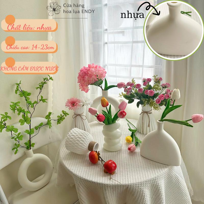 Bình nhựa cắm hoa trang trí Lọ hoa decor phòng