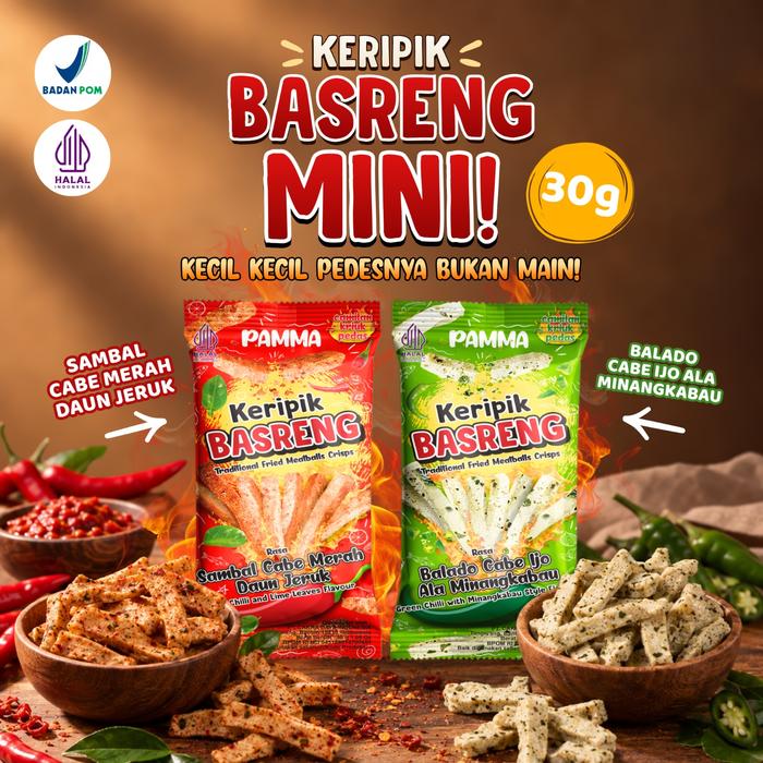 Gambar PAMMA Keripik Basreng Kemasan Mini, Renyah, Gurih Pedas 30g - Cabe Hijau dari PAMMA INDONESIA Kab. Tangerang Tokopedia